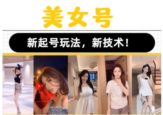 2023抖音快手短视频美女号课程制作玩法教程，美女号搬运新起号玩法，新技术（素材+教程）-泡泡爱学习哦