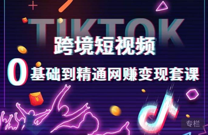 跨境短视频TIKTOK 0基础到精通网赚变现套课，跨境短视频独立站带货变现技巧-泡泡爱学习哦