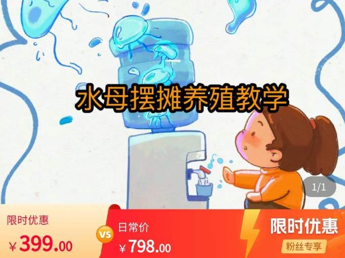 水母摆摊教学，包括摆摊技术、养殖技术、拿货渠道、抖音运营等-泡泡爱学习哦
