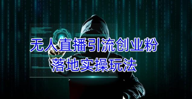 外面收费3980的无人直播引流创业粉落地实操玩法，单日引100+精准创业粉-泡泡爱学习哦