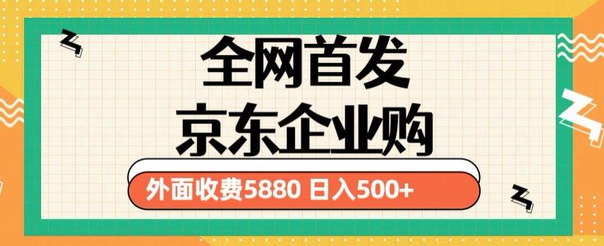 3月最新京东企业购教程，小白可做单人日利润500+撸货项目（仅揭秘）-泡泡爱学习哦