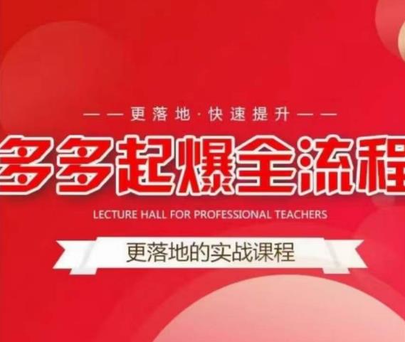 互力-多多新品打爆全流程，拼多多14天拉搜索自然流量，更落地·快速提升-泡泡爱学习哦