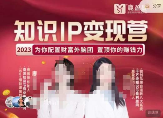 鹿盈盈-知识IP变现实操营，​普通人可复制的知识产品落地实操课，​带你打通知识IP变现底层逻辑-泡泡爱学习哦
