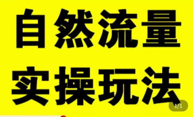拼多多自然流量天花板，拼多多自然流的实操玩法，自然流量是怎么来的，如何开车带来自然流等知识-泡泡爱学习哦