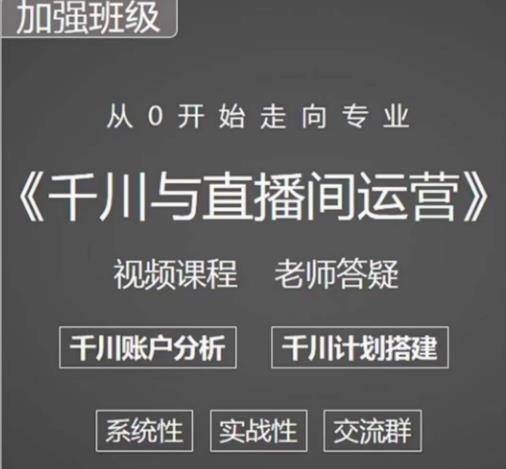 阳光哥·千川图文与直播间运营，从0开始走向专业，包含千川短视频图文、千川直播间、小店随心推-泡泡爱学习哦