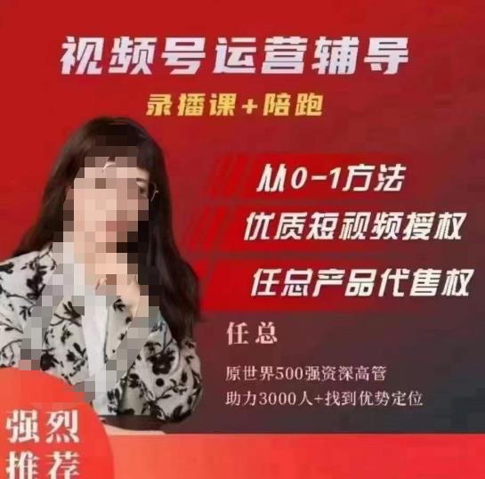 任姐视频号运营，懂老板的任总视频号短视频运营，从0到1做视频号课程-泡泡爱学习哦