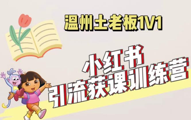 小红书1对1引流获客训练营：账号、内容、引流、成交（价值3999元）-泡泡爱学习哦