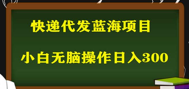 2023最新蓝海快递代发项目，小白零成本照抄也能日入300+-泡泡爱学习哦