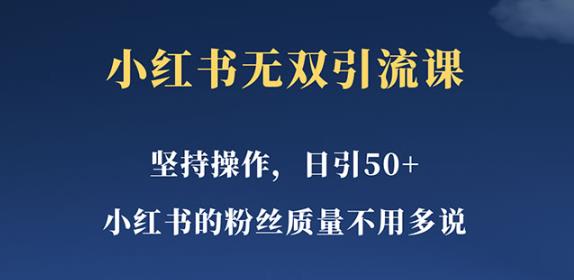 小红书无双课一天引50+女粉，不用做视频发视频，小白也很容易上手拿到结果【仅揭秘】-泡泡爱学习哦