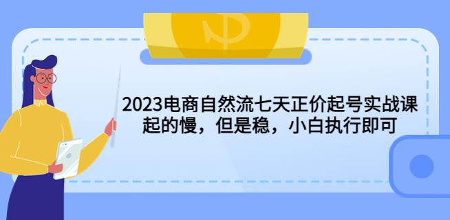 2023电商自然流七天正价起号实战课：起的慢，但是稳，小白执行即可！-泡泡爱学习哦